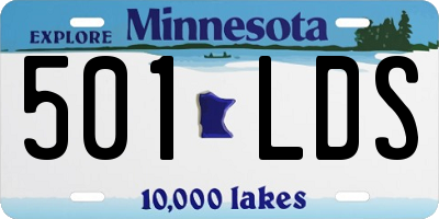 MN license plate 501LDS