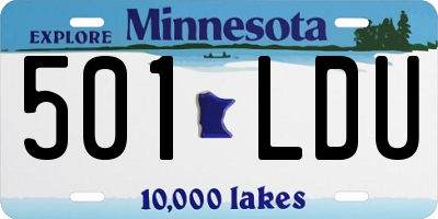 MN license plate 501LDU