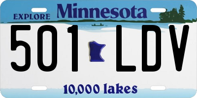 MN license plate 501LDV