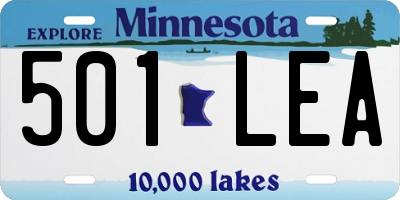 MN license plate 501LEA