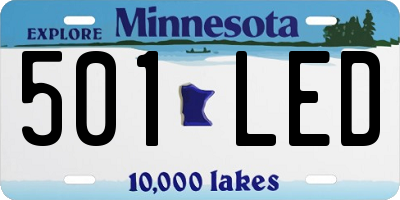 MN license plate 501LED