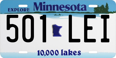 MN license plate 501LEI