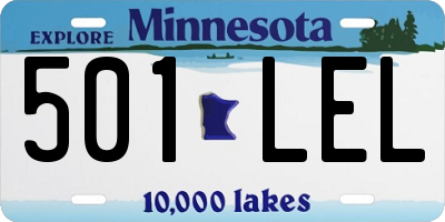 MN license plate 501LEL