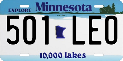 MN license plate 501LEO