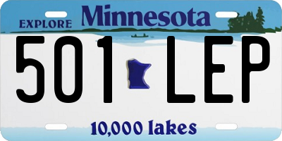 MN license plate 501LEP
