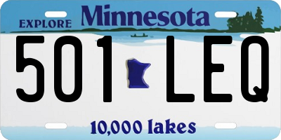 MN license plate 501LEQ