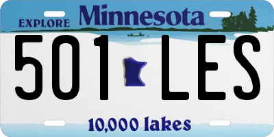 MN license plate 501LES