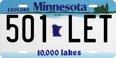 MN license plate 501LET