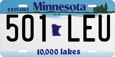 MN license plate 501LEU