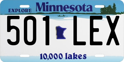 MN license plate 501LEX