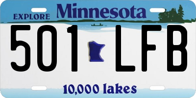 MN license plate 501LFB