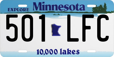 MN license plate 501LFC