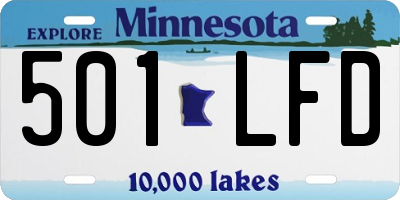 MN license plate 501LFD