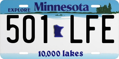 MN license plate 501LFE