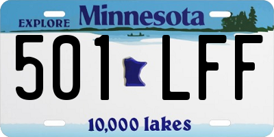 MN license plate 501LFF