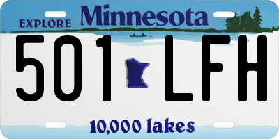 MN license plate 501LFH