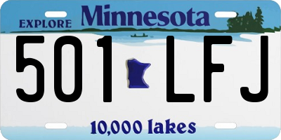 MN license plate 501LFJ