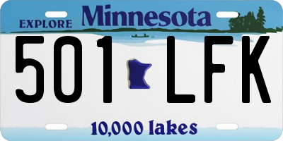 MN license plate 501LFK