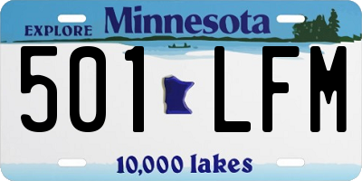 MN license plate 501LFM