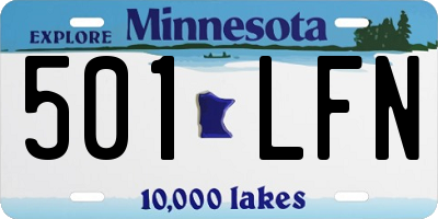 MN license plate 501LFN