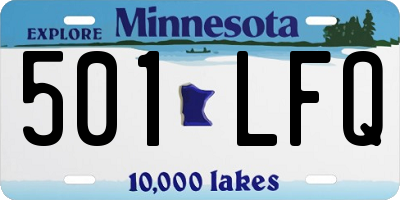 MN license plate 501LFQ