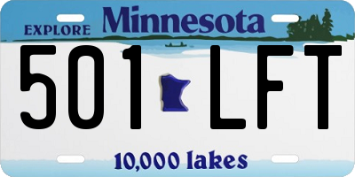 MN license plate 501LFT