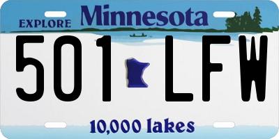 MN license plate 501LFW