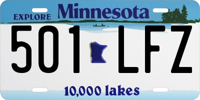 MN license plate 501LFZ