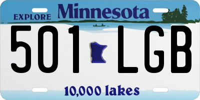 MN license plate 501LGB