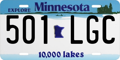 MN license plate 501LGC