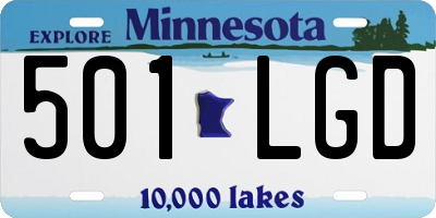 MN license plate 501LGD