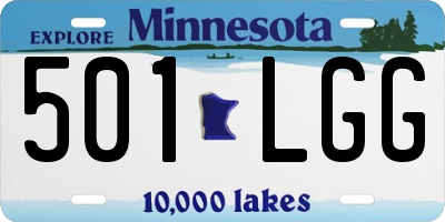MN license plate 501LGG
