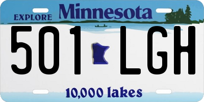 MN license plate 501LGH