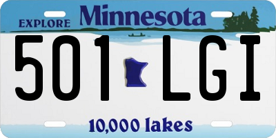 MN license plate 501LGI