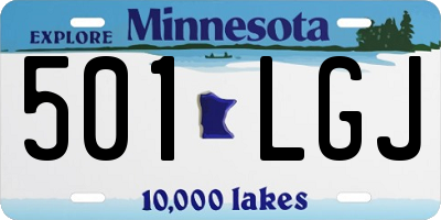 MN license plate 501LGJ