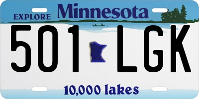 MN license plate 501LGK