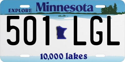 MN license plate 501LGL
