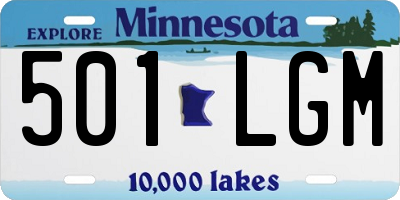 MN license plate 501LGM