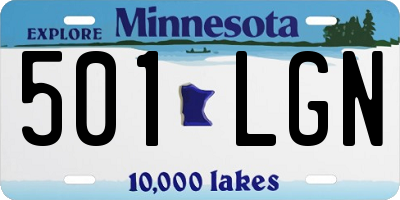 MN license plate 501LGN