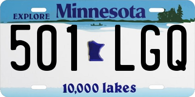 MN license plate 501LGQ
