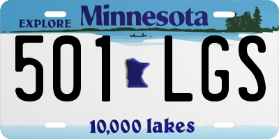 MN license plate 501LGS
