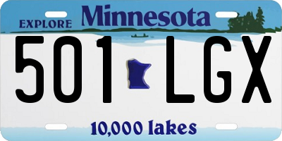 MN license plate 501LGX