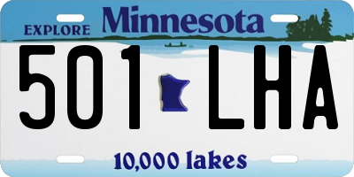 MN license plate 501LHA