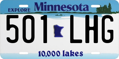 MN license plate 501LHG