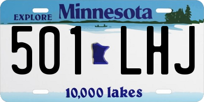 MN license plate 501LHJ