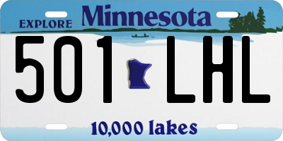 MN license plate 501LHL