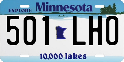 MN license plate 501LHO