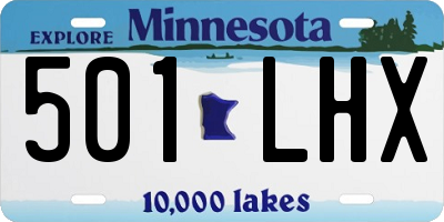 MN license plate 501LHX
