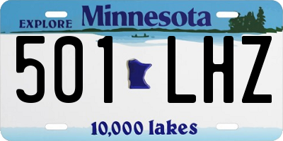MN license plate 501LHZ