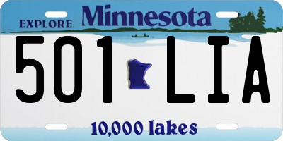 MN license plate 501LIA